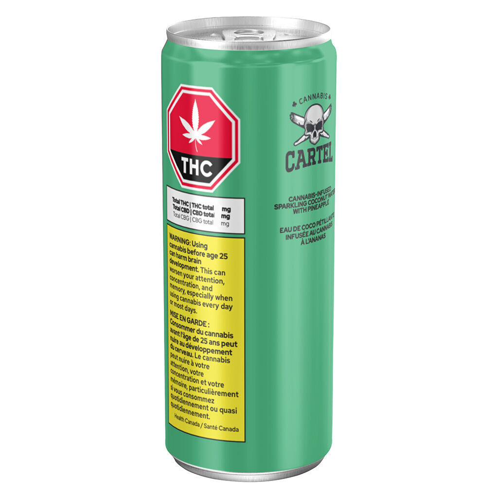 Cannabis Cartel - Sparkling Coconut Water with Pineapple - Hybrid - 355ml