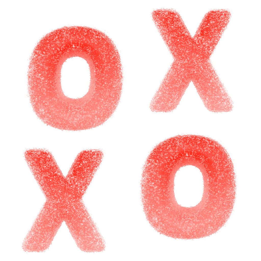 X&O - Low Sugar Vegan Mixed Sour Chews - Quick - Blend - 4 Pack