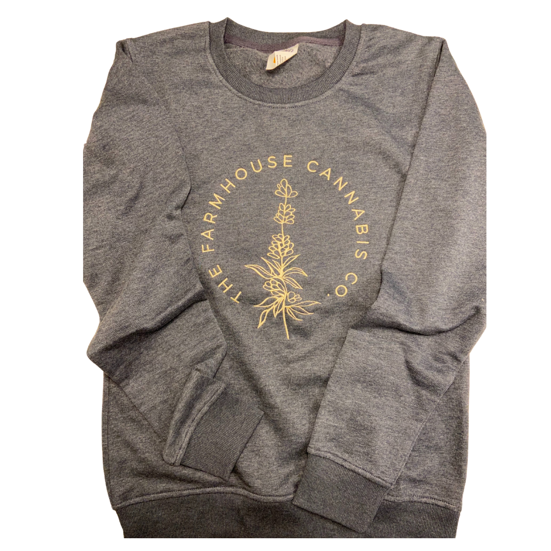 Farmhouse Crew Neck Sweater - dark grey (large centre logo round)