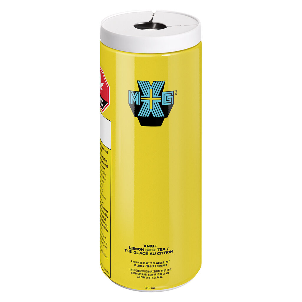 +XMG - Lemon Iced tea 10mg THC + 10mg CBG + Guarana - Hybrid - 355ml