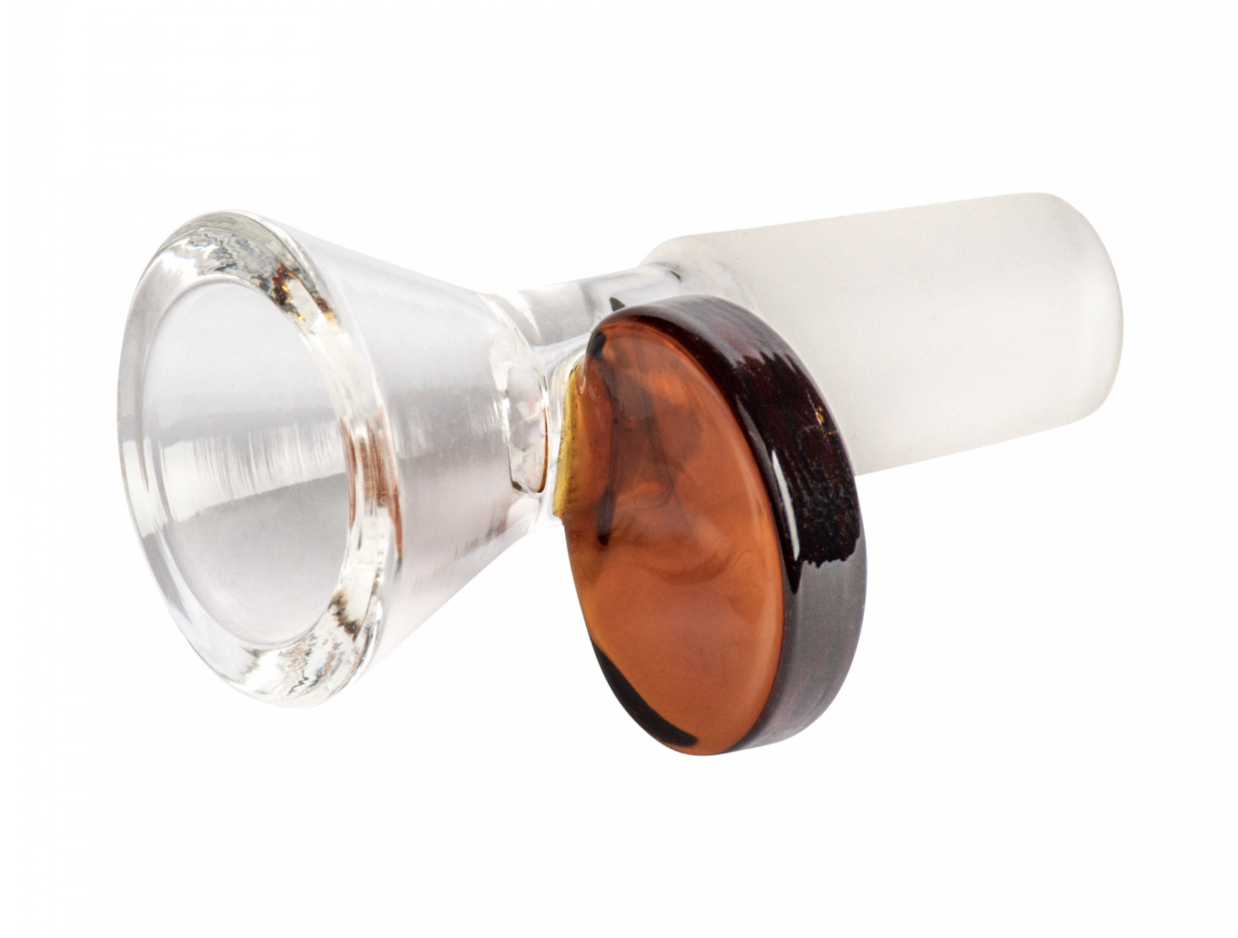 14mm Cone Pull-Out W/Disc Handle - Amber