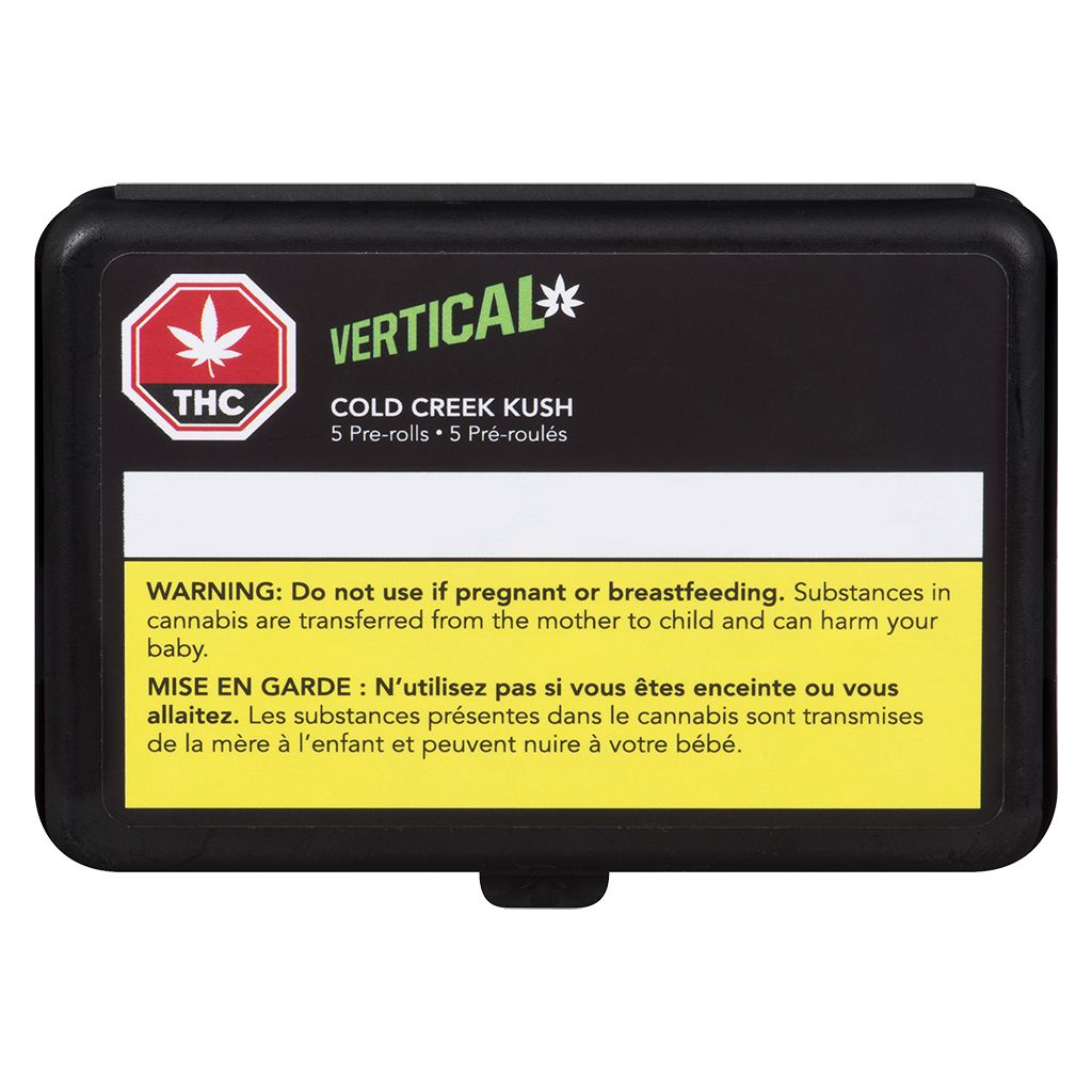 Vertical - Cold Creek Kush Pre-Roll - Vertical - Cold Creek Kush - 5x0.5g