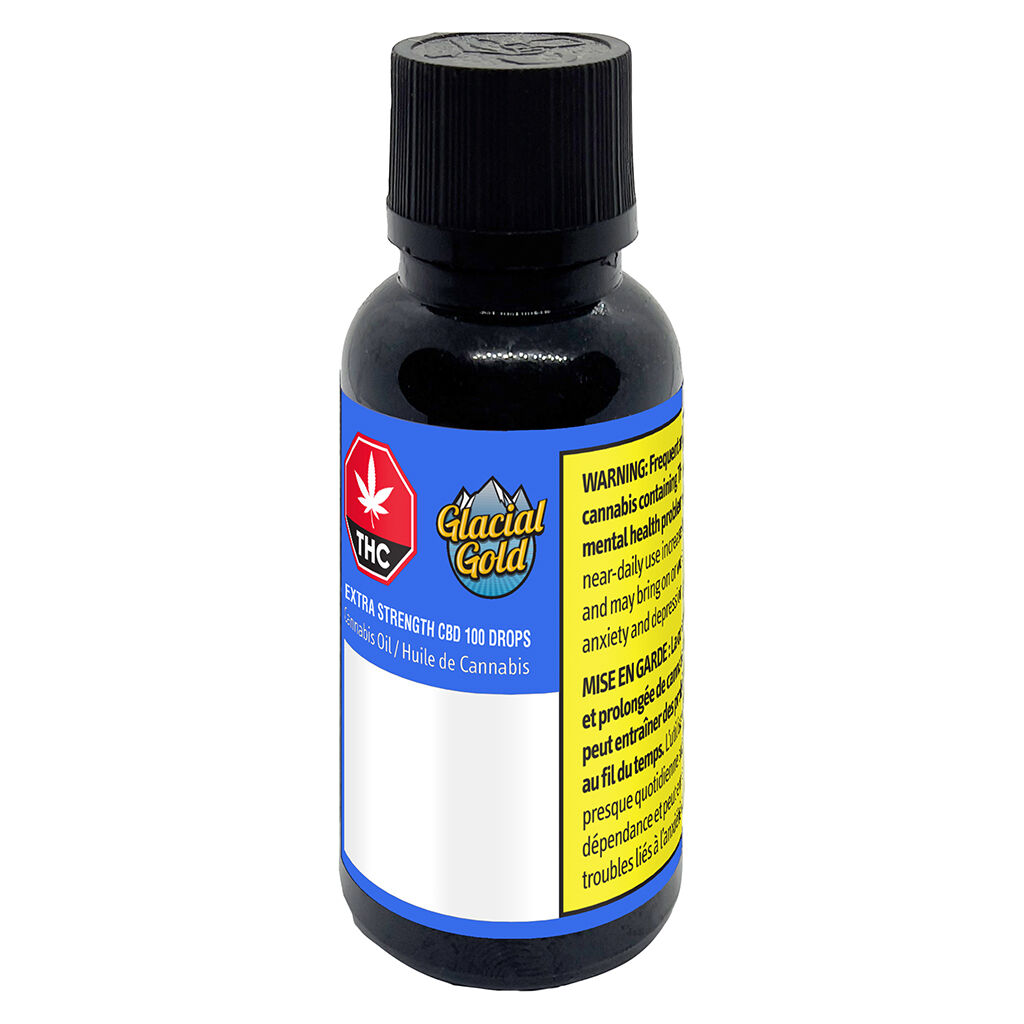 Glacial Gold - Extra Strength CBD 100 Drops - Hybrid - 30ml