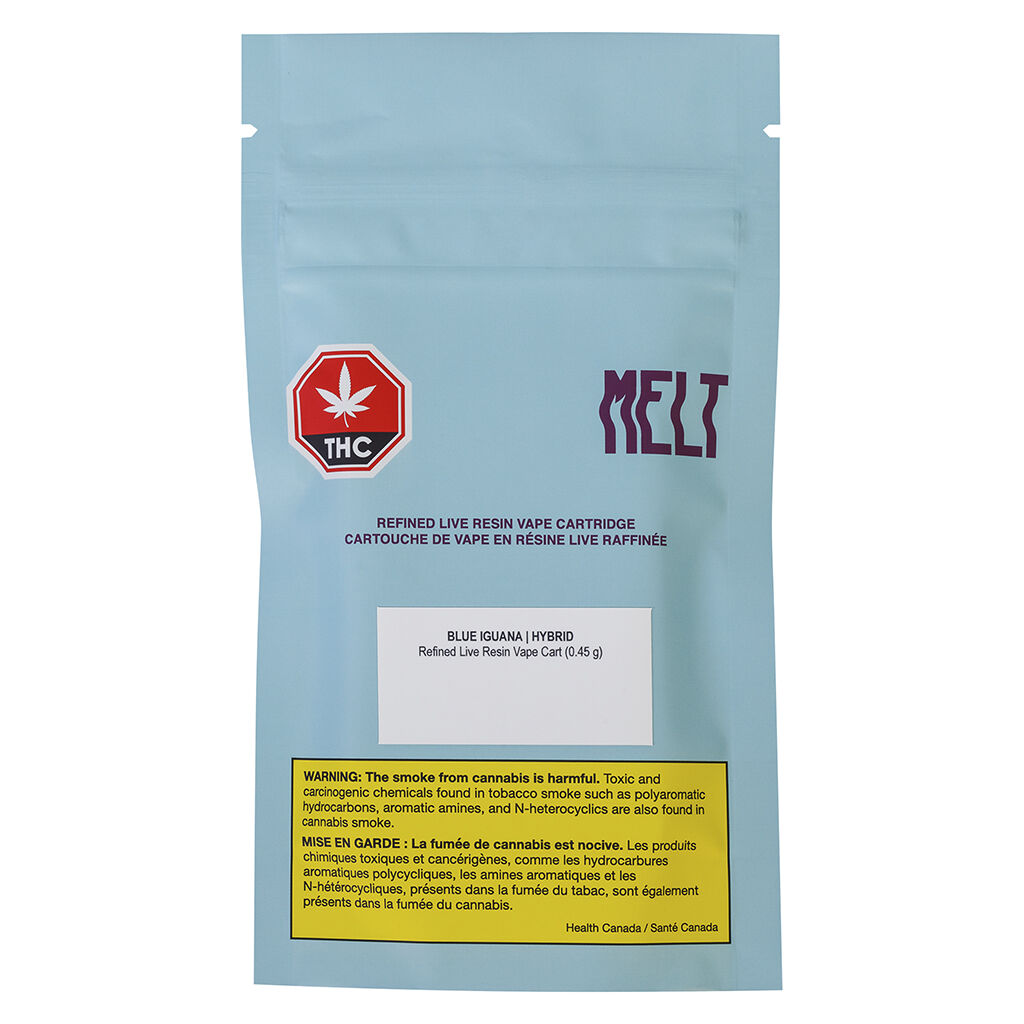 Melt - Blue Iguana Refined Live Resin 510 Thread Cartridge - Hybrid - 0.45g