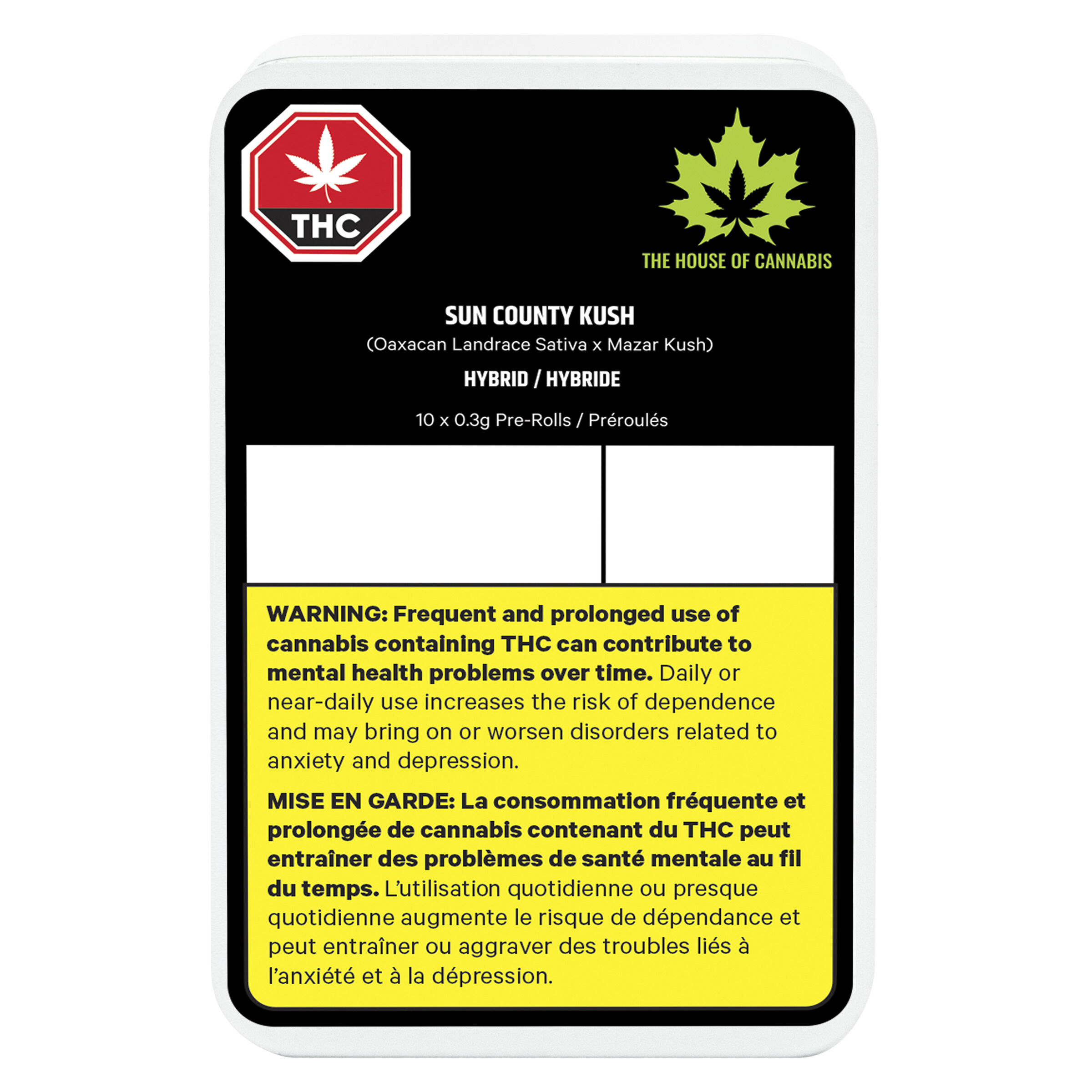 The House Of Cannabis - The House of Cannabis Sun County Kush Pre-Roll - The House Of Cannabis - The House of Cannabis Sun County Kush - 10x0.3g