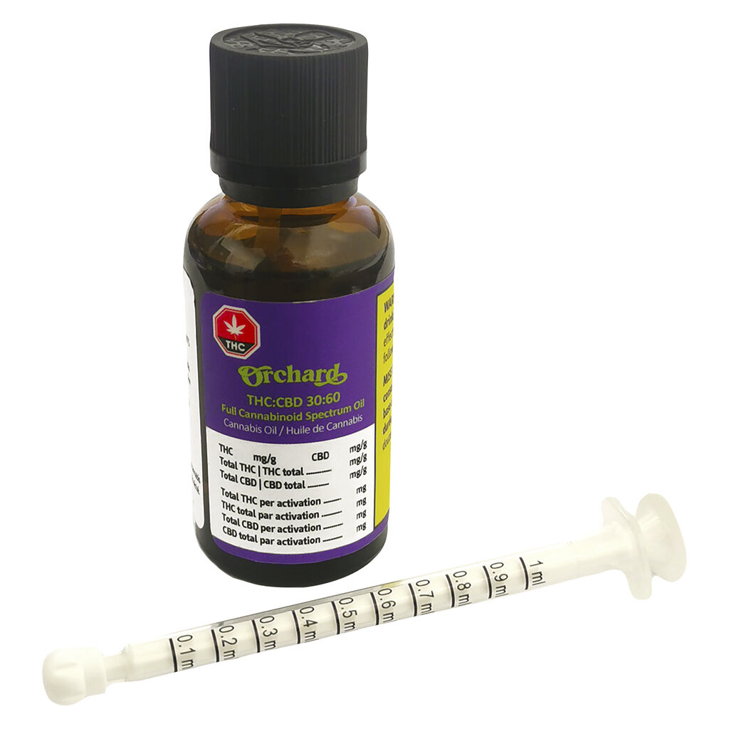 Orchard - THC:CBD 30:60 Full Cannabinoid Spectrum Oil - Hybrid - 30ml