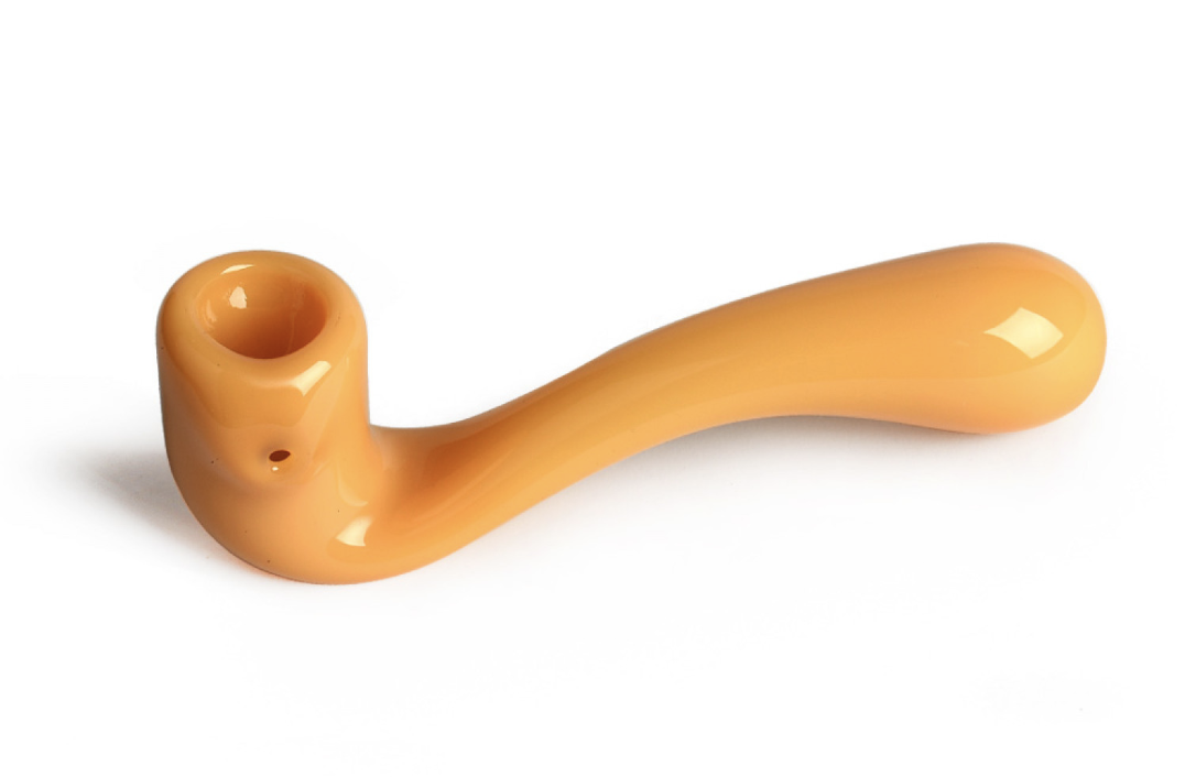 5.5" Sherlock Hand Pipe - Jade Yellow