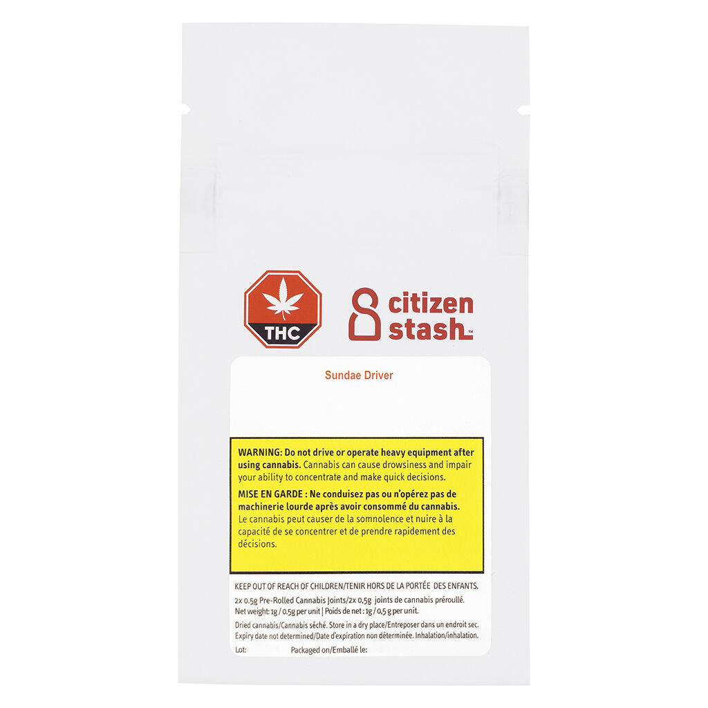 Citizen Stash - Sundae Driver Pre-Roll - Citizen Stash - Sundae Driver - 2x0.5g