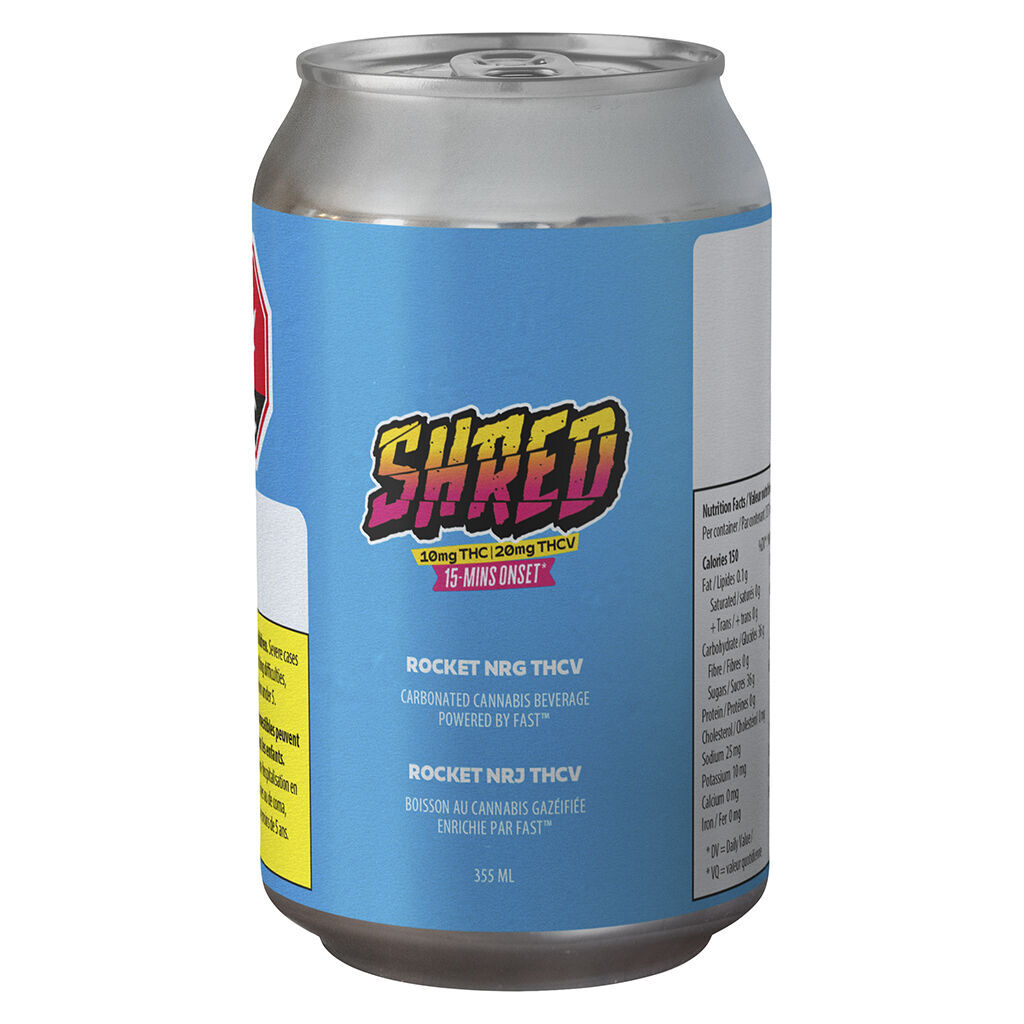 SHRED - Rocket NRG THC + THCV - Sativa - 355ml