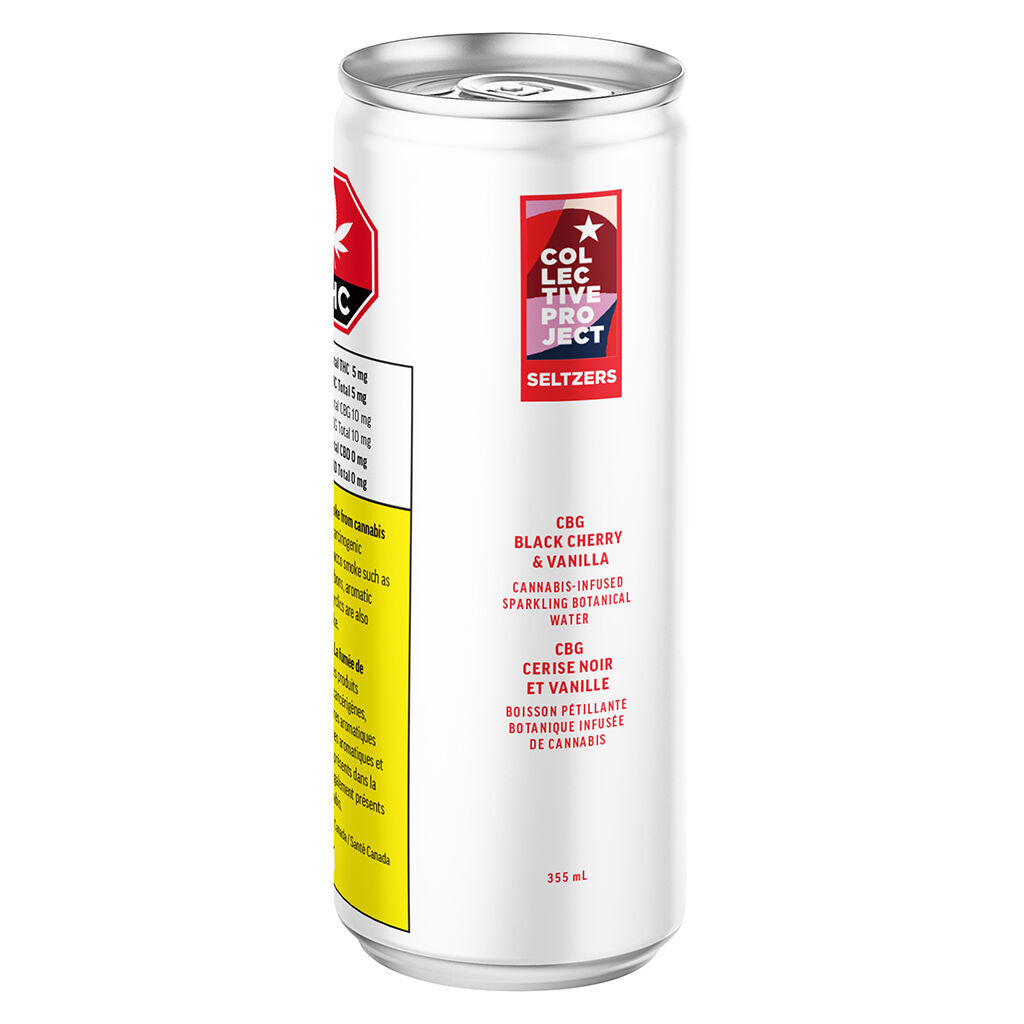 Collective Project - CBG Black Cherry & Vanilla Sparkling Botanical Water - Hybrid - 355ml