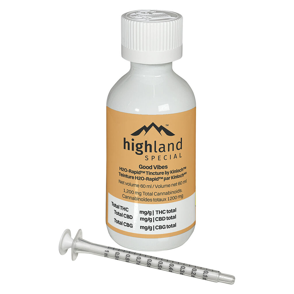 Highland Special - Good Vibes Water Soluble Terpene Enhanced Tincture by Kinloc - Indica - 60ml