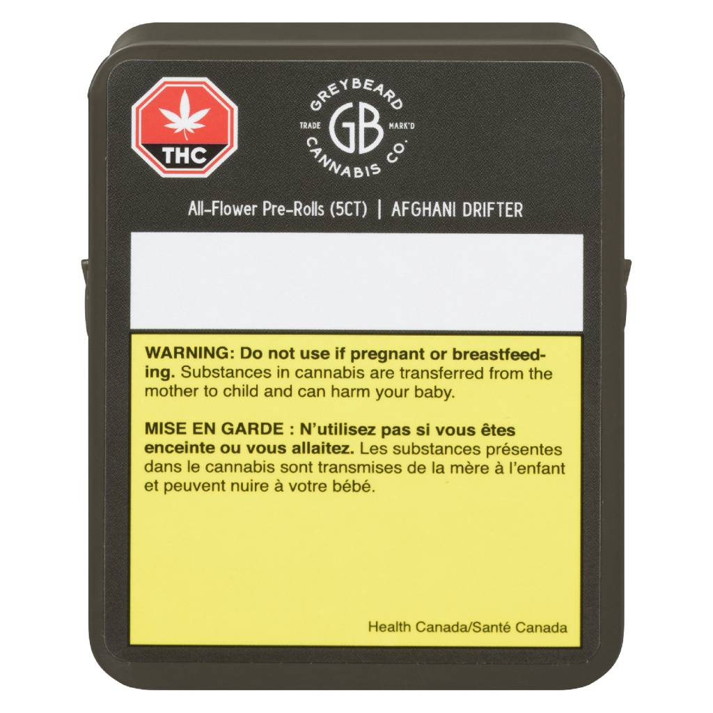 Greybeard - Afghani Drifter Pre-Roll - Greybeard - Afghani Drifter - 5x0.5g