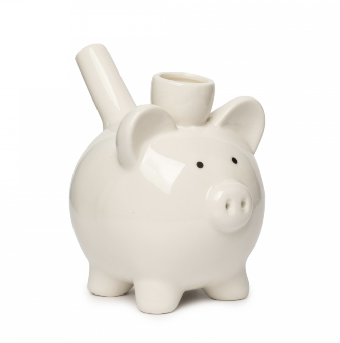 Pig Ceramic Pipe (White)
