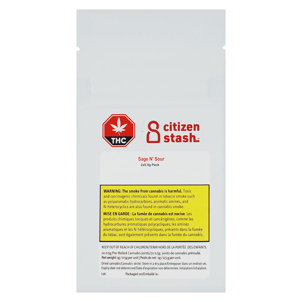 Citizen Stash - Sage N'Sour Pre-Roll - Hybrid - 3x0.5g