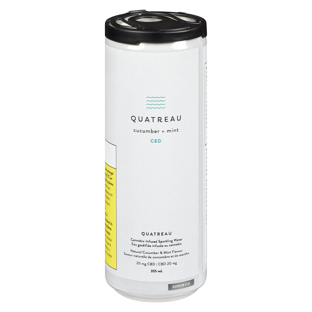 Quatreau - Cucumber & Mint Sparkling Water - Blend - 1x355ml