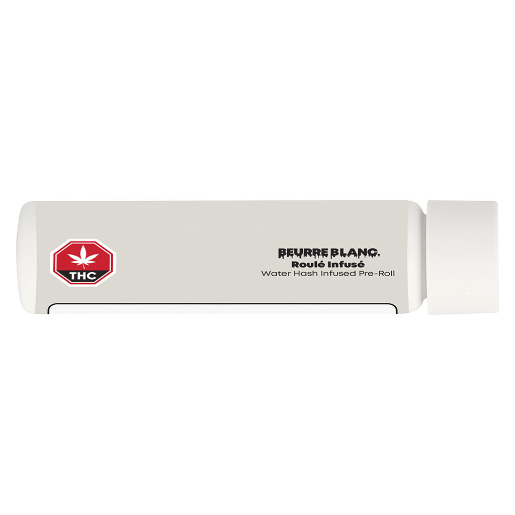 Beurre Blanc. - Roulé Infusé - Water Hash Infused Pre-Roll - Indica - 1x1g