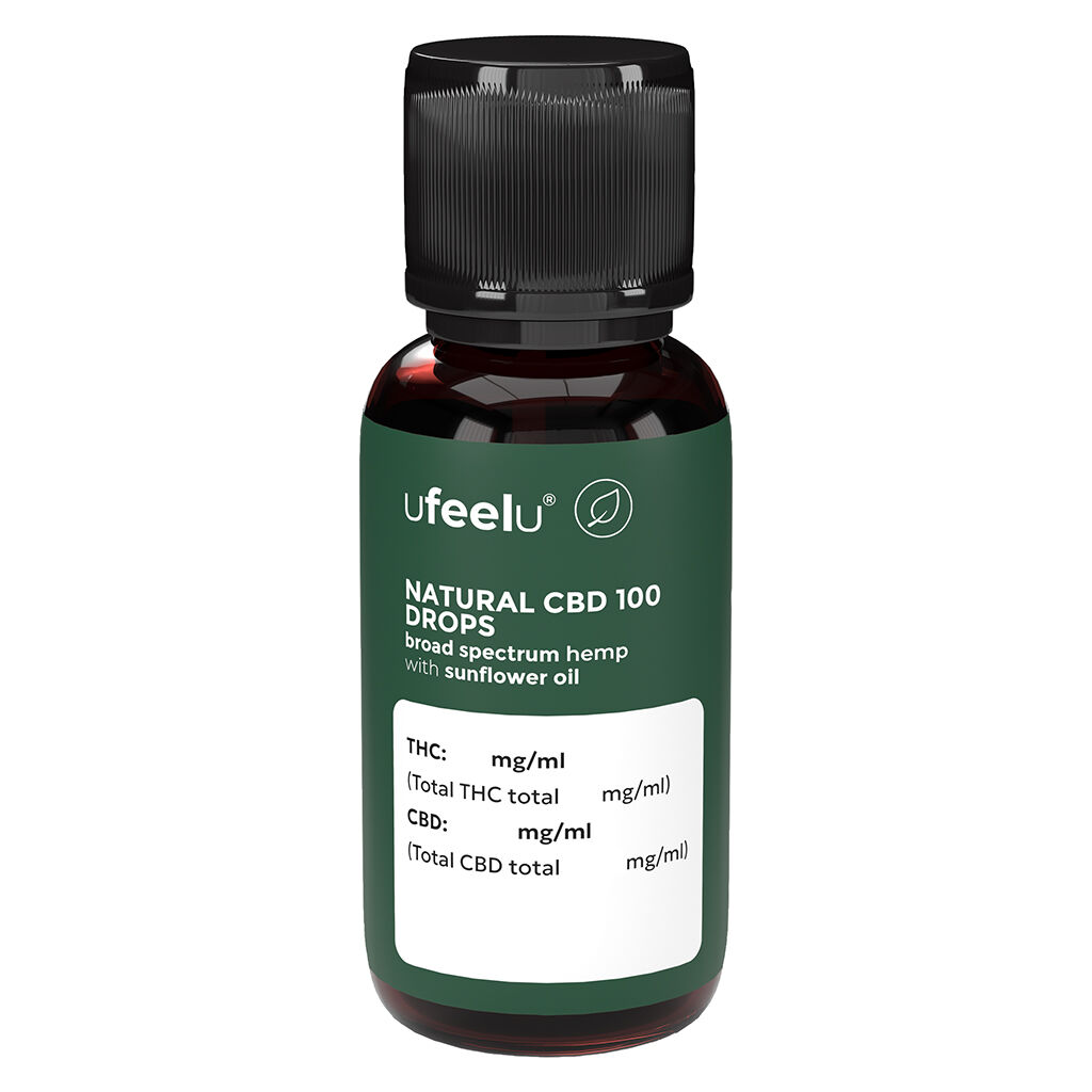 ufeelu - Natural CBD 100 Drops - Hybrid - 30ml