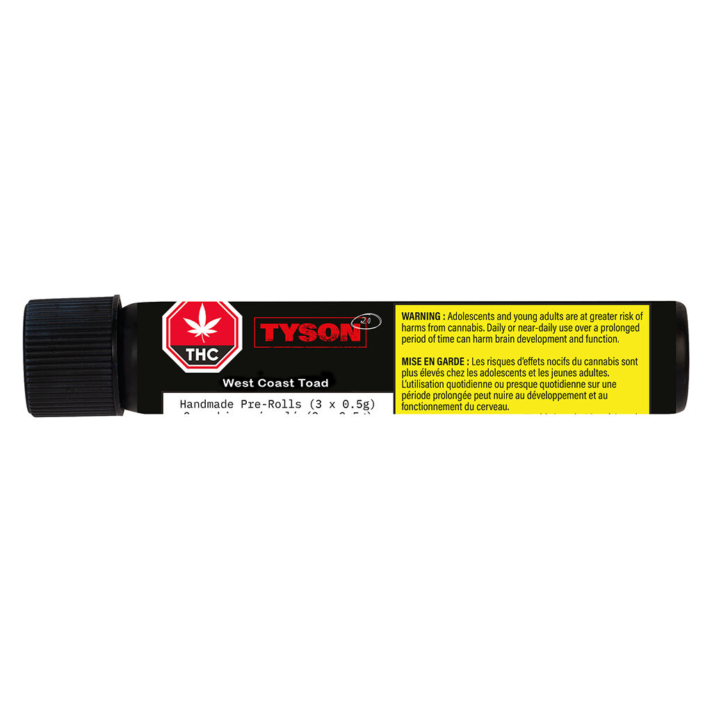 Tyson 2.0 - Tyson 2.0 West Coast Toad Blunt Pre-Roll - Indica - 3x0.5g