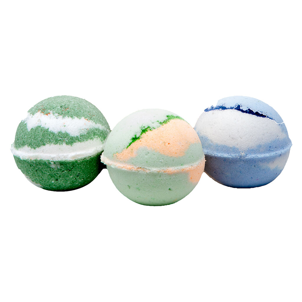 Stewart Farms - CBD Bath Bomb Triple Pack: Lavender Fields Evergreen Fores - Hybrid - 3 Pack