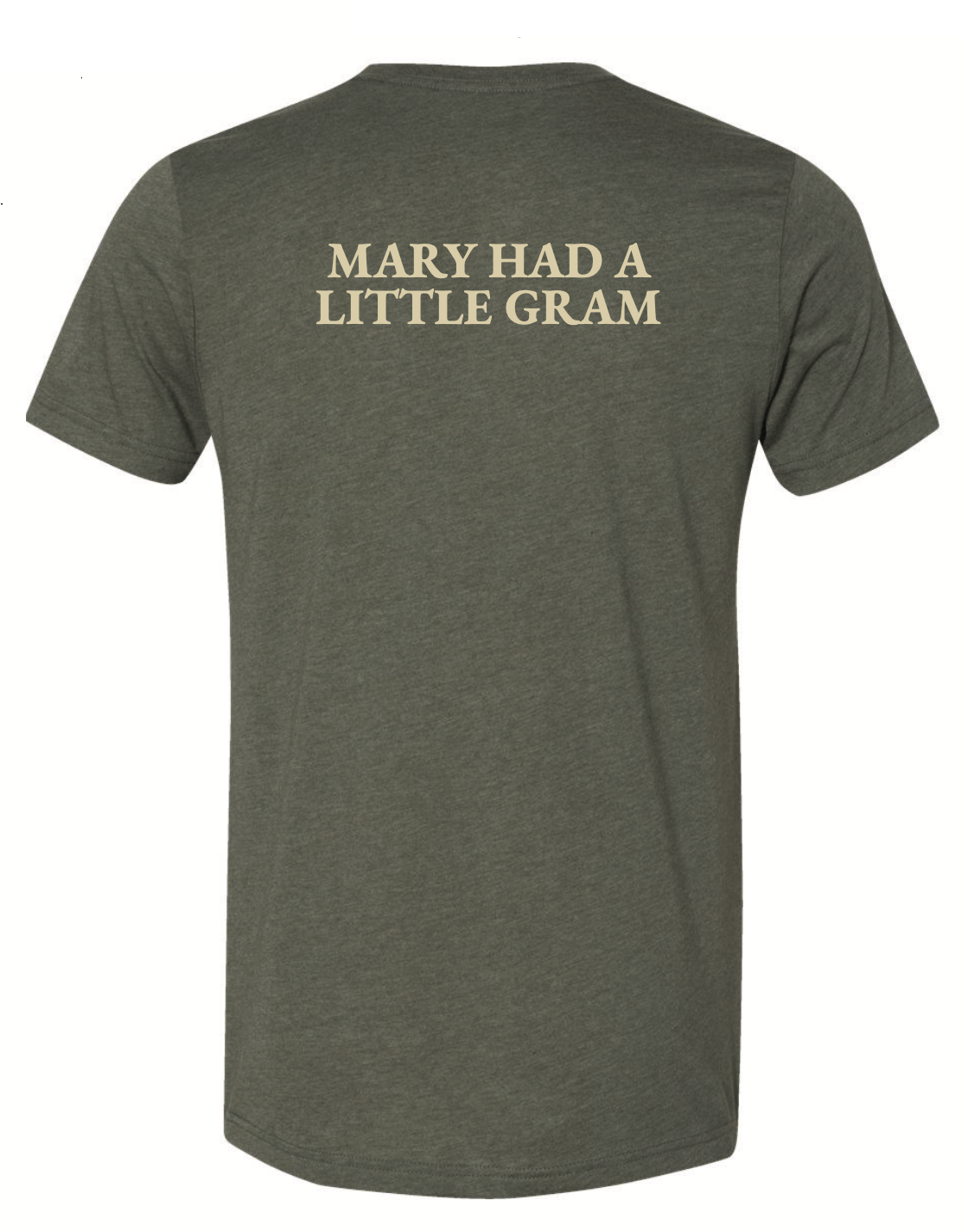 NEW Farmhouse t-shirt - heather military green (MARY HAD A LITTLE GRAM)