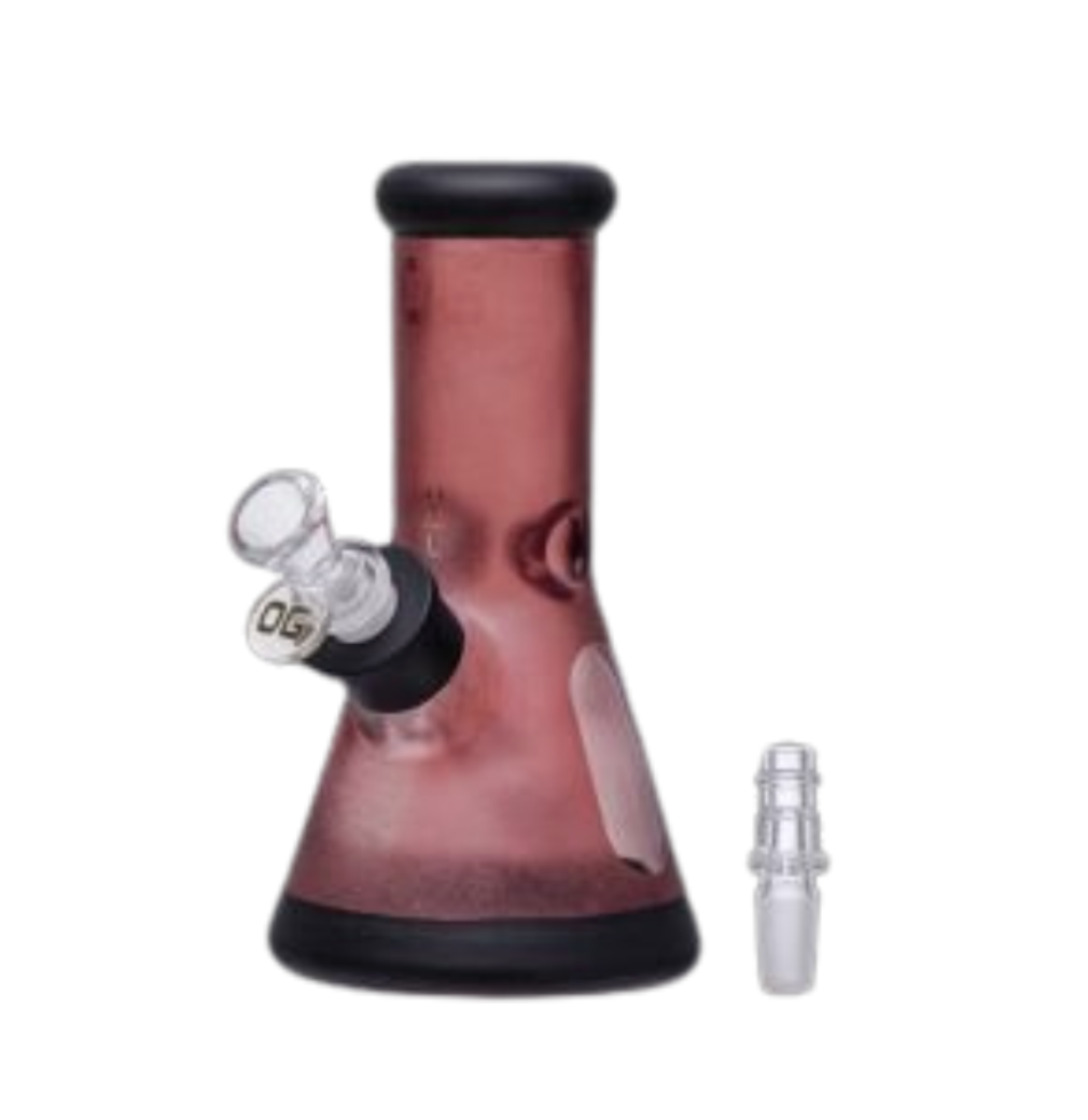 8" OG Original Glass Heavy Wall 2Way Beaker with Gift Box (Pink)