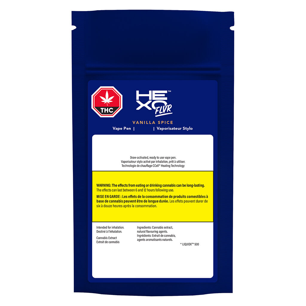 Hexo FLVR - Vanilla Spice Disposable Pen - Blend - 0.25g