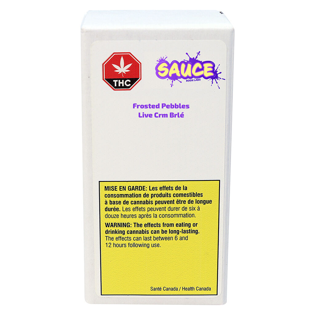 Sauce Rosin Labs - Live Crm Brlé, Frosted Pebbles, 73µ-159µ - Indica - 1g