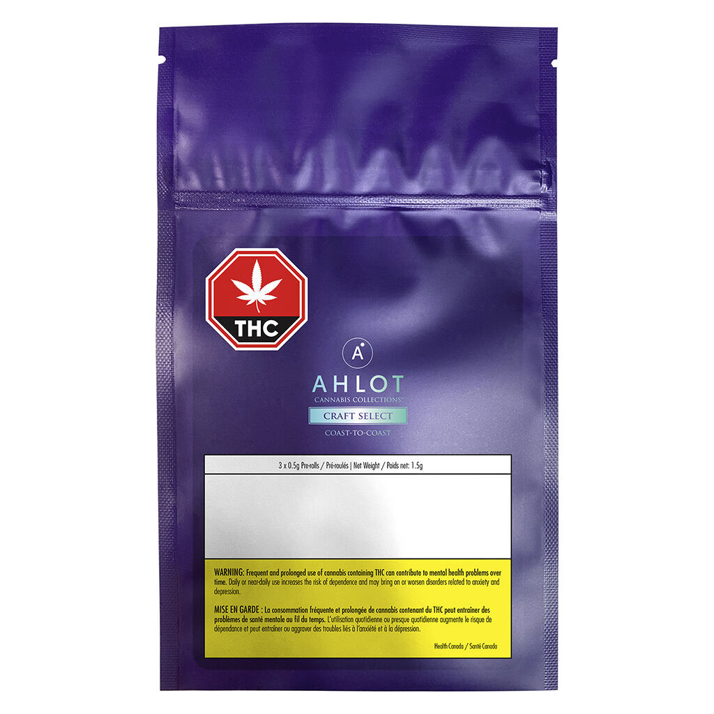 AHLOT - Cannabis Collections: Craft Select - Coast to Coast Pre-Roll - AHLOT - Cannabis Collections: Craft Select - Coast to Coast - 3x0.5g