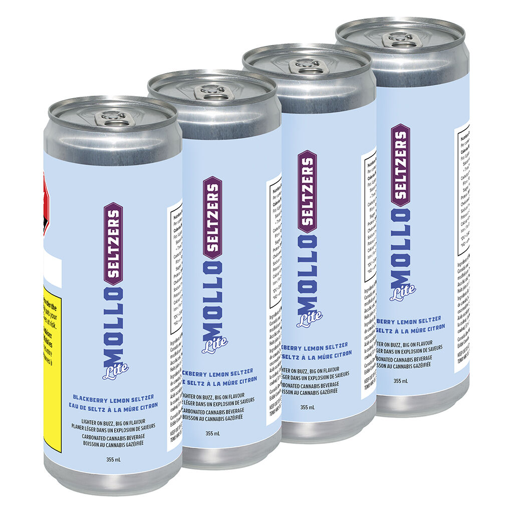 Mollo Lite - Blackberry Lemon Seltzer - Hybrid - 4x355ml
