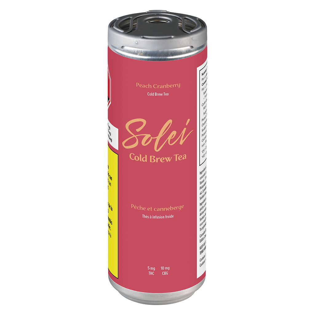 Solei - Peach Cranberry Cold Brew Tea - Hybrid - 355ml