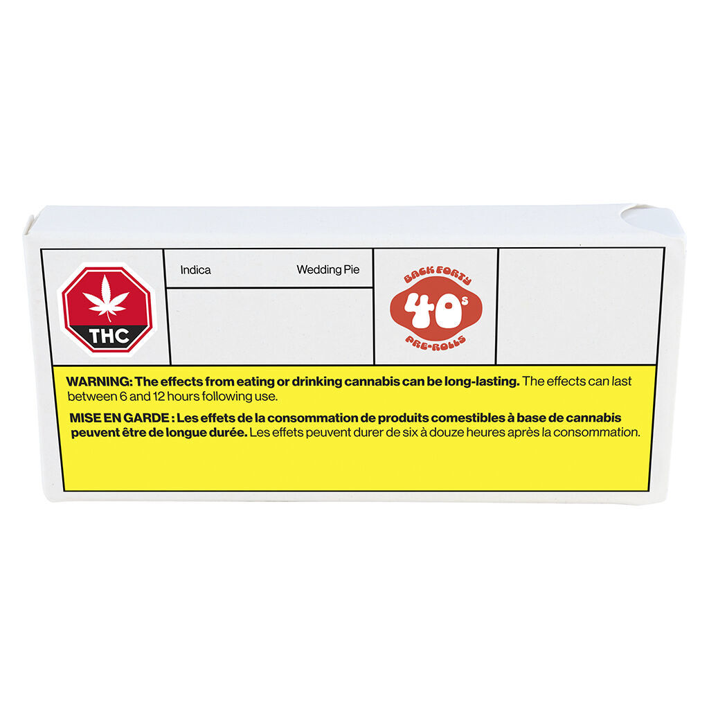 Back Forty 40s - Wedding Pie Pre-Roll - Back Forty 40s - Wedding Pie - 10x0.35g