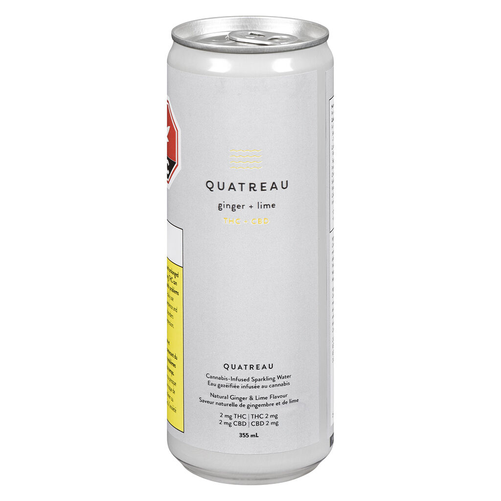 Quatreau - Lime & Ginger Sparkling Water - Blend - 1x355ml