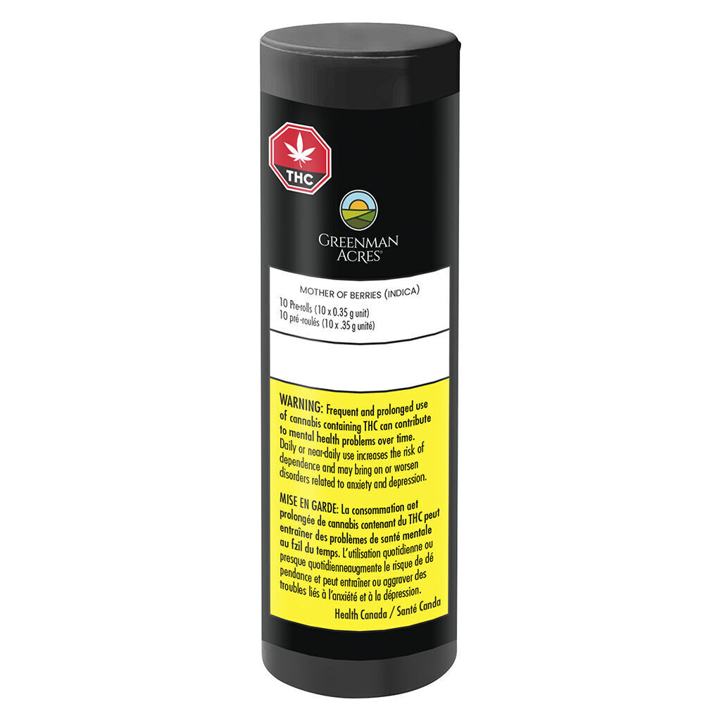 Greenman Acres - Mother of Berries (MOB) Pre-Roll - Greenman Acres - Mother of Berries (MOB) - 10x0.35g