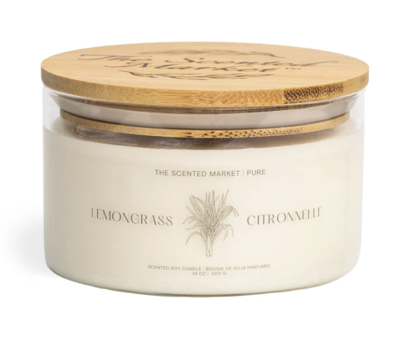 Pure LEMONGRASS Soy Wax Candle 14oz