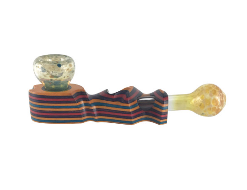 Hybrid Wood Pipe with Glass Bowl