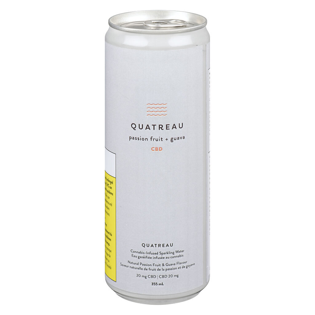 Quatreau - Passionfruit & Guava Sparkling Water - Blend - 1x355ml