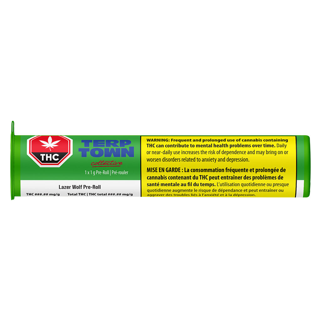 Terp Town Collective - Lazer Wolf Pre-Roll - Sativa - 1x1g