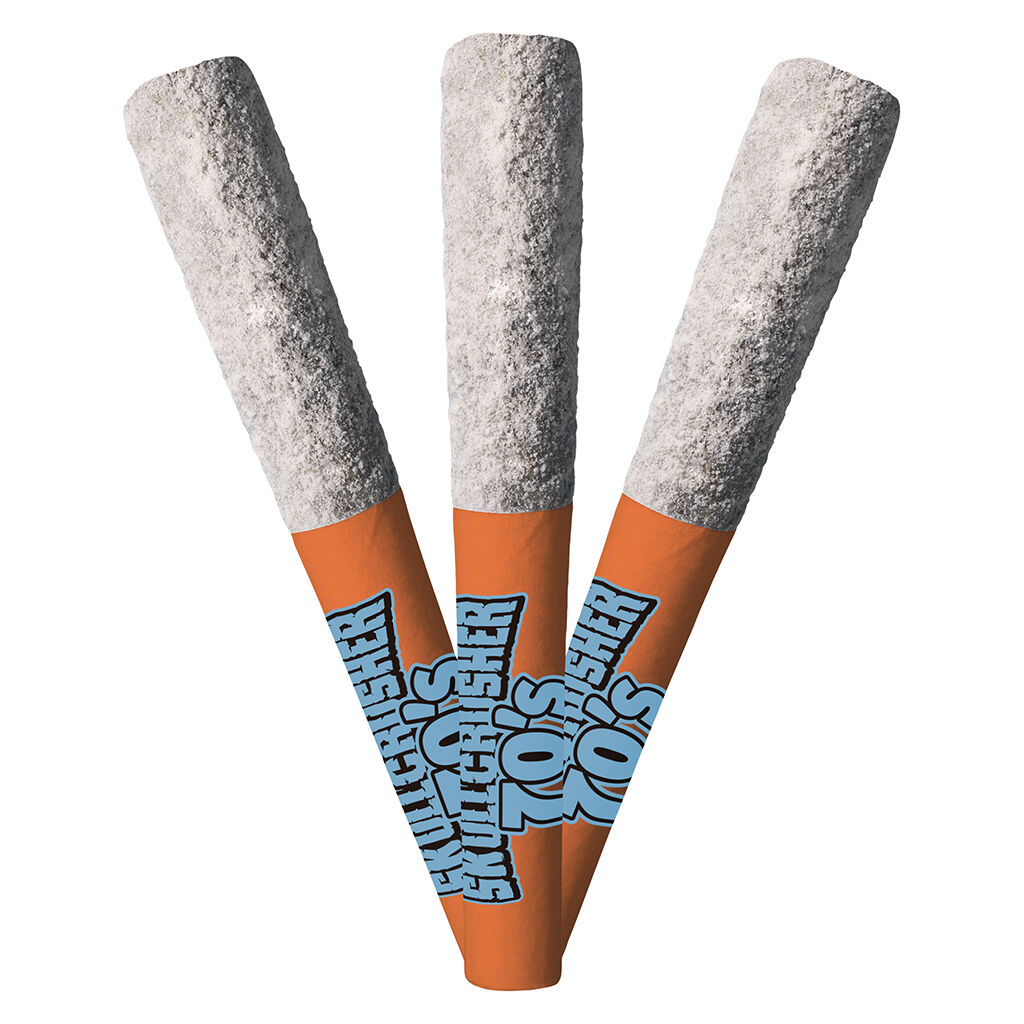 Skullcrusher 70's - Wild Berry - Quad Diamond Infused Pre-Roll - Indica - 3x0.45g