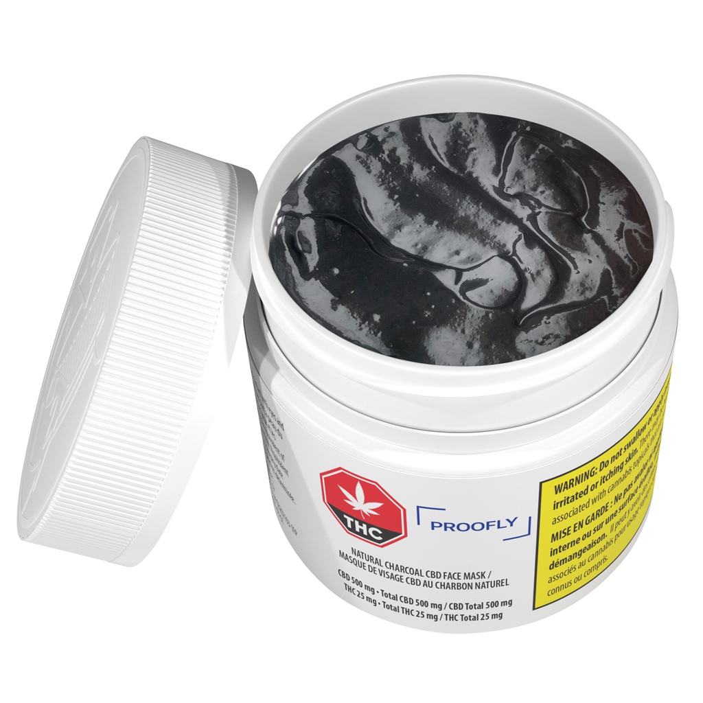 Proofly - Natural Charcoal CBD Face Mask - Sativa - 100g