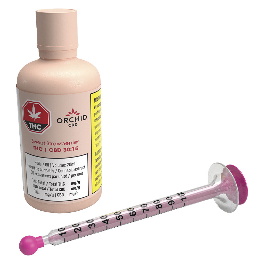 Orchid CBD - THC CBD 30:15 Sweet Strawberries - Hybrid - 20ml