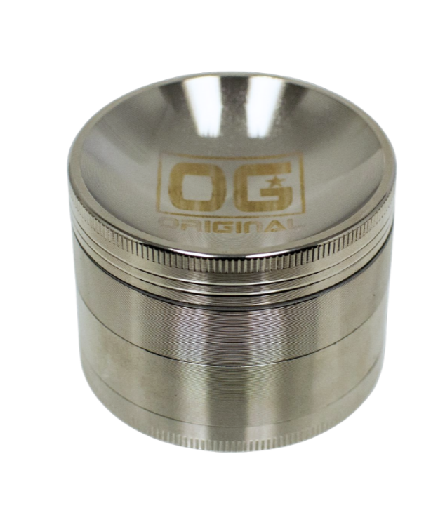 OG Original 56mm 4 Piece Concaved Grinder - White Nickel