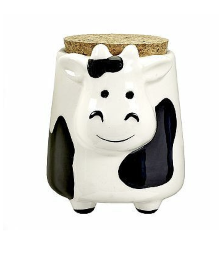 Smiling Cow Stash Jar
