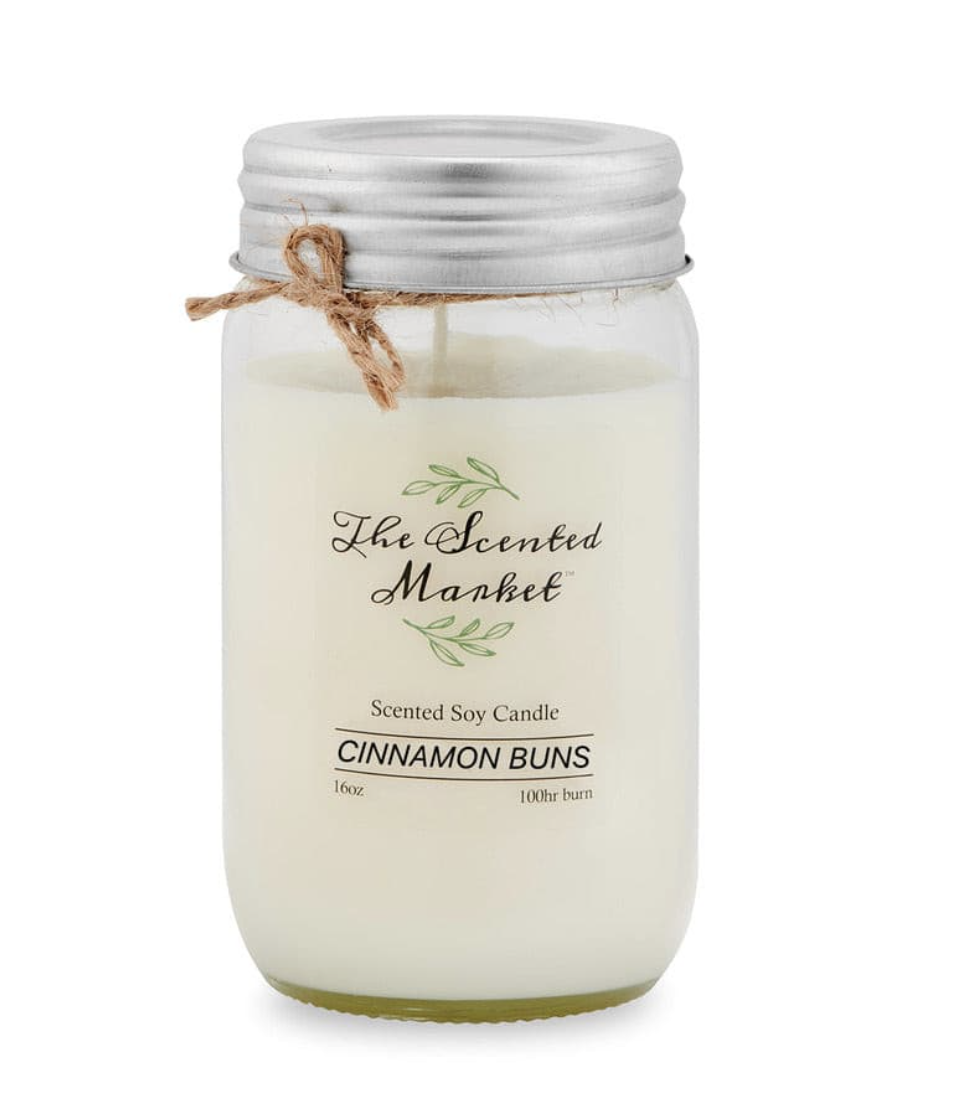 Winter CINNAMON BUNS Soy Wax Candles 16oz