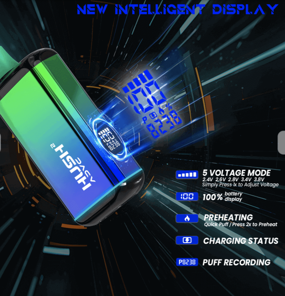 Nova Hush 2 Advc 510 Thread Battery Vape (Solid Editiion)