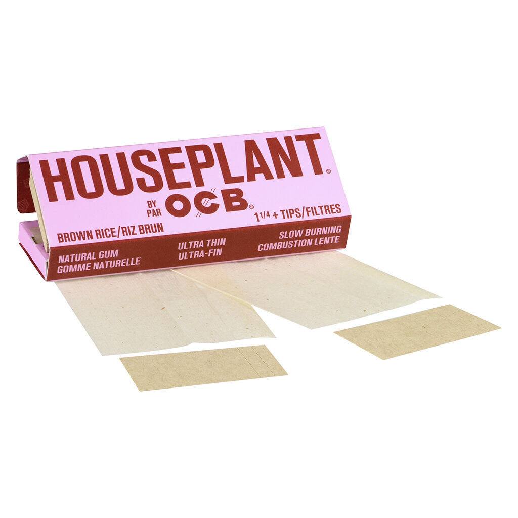Houseplant by OCB - Brown Rice 1 1/4 + Filters - 100 Pack