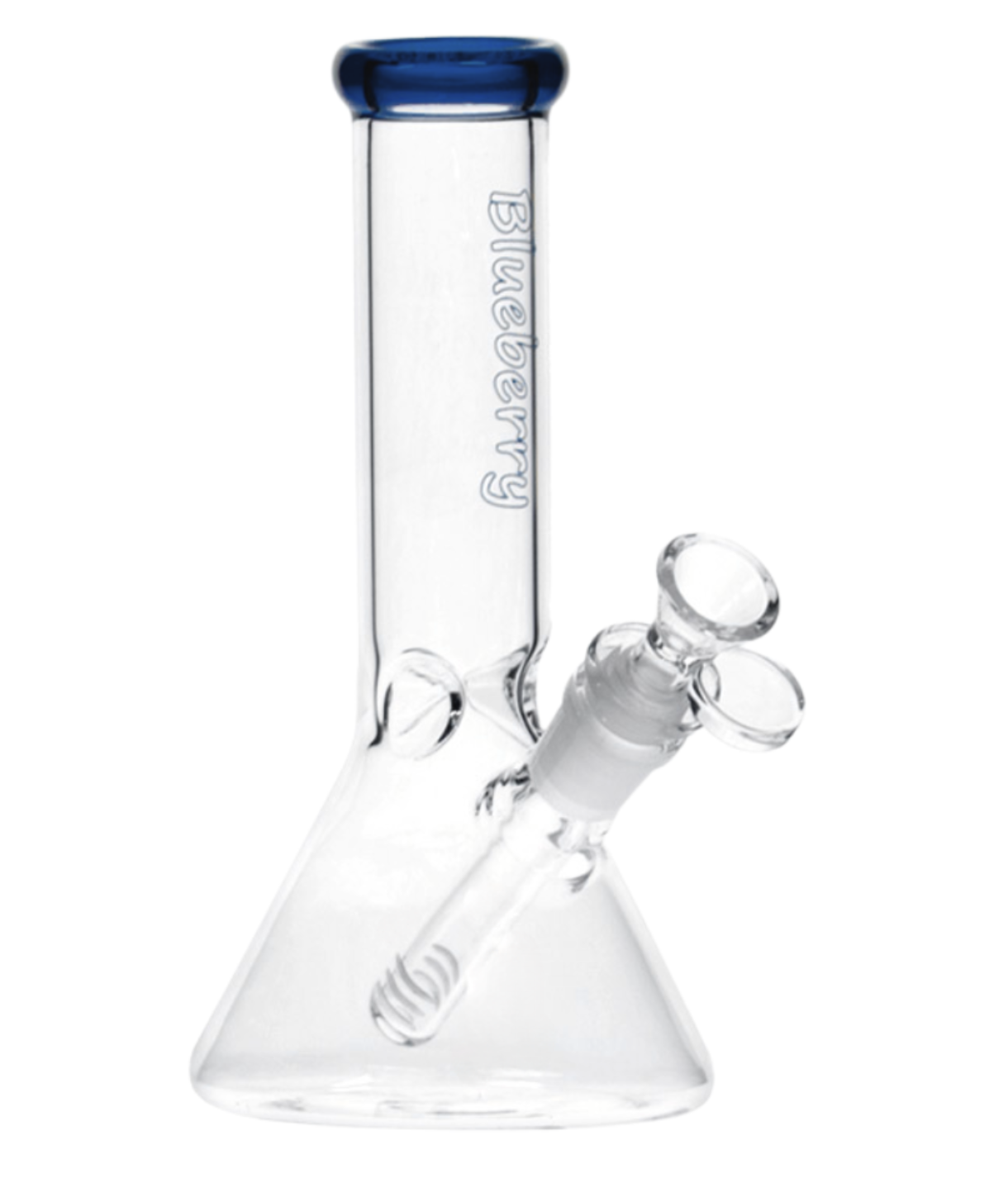 8" Blueberry Mini Beaker Bong - Milk Blue
