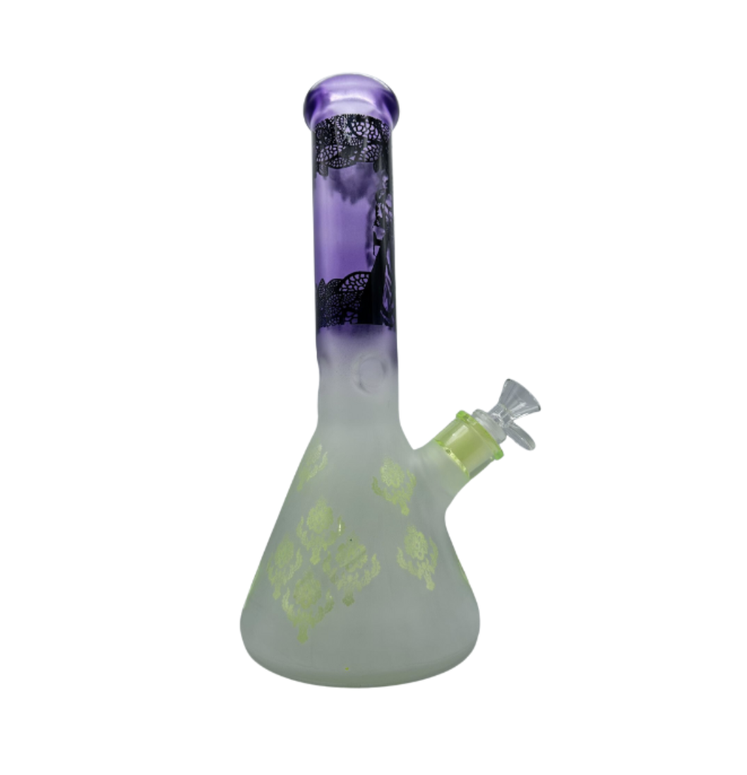 12" 7mm Sandblasted Beaker Bong