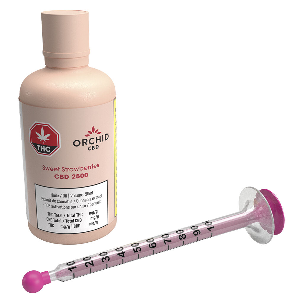 Orchid CBD - CBD2500 Sweet Strawberries - Hybrid - 50ml