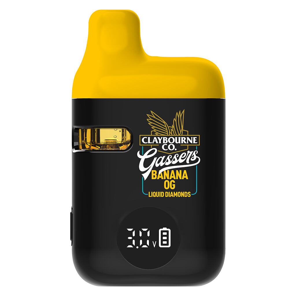 Claybourne - Gassers Banana OG Liquid Diamonds AIO - Indica - 0.95g