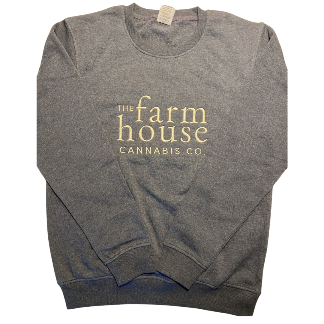 Farmhouse Crew Neck Sweater - dark grey (large centre logo)